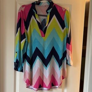 Chevron Patterned Women's Top